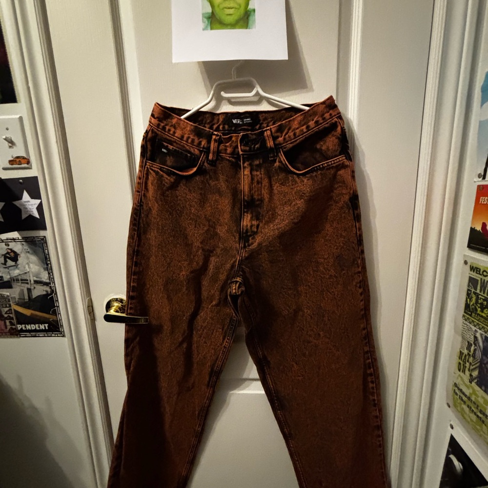 Vintage Wash Orange Vans Jeans